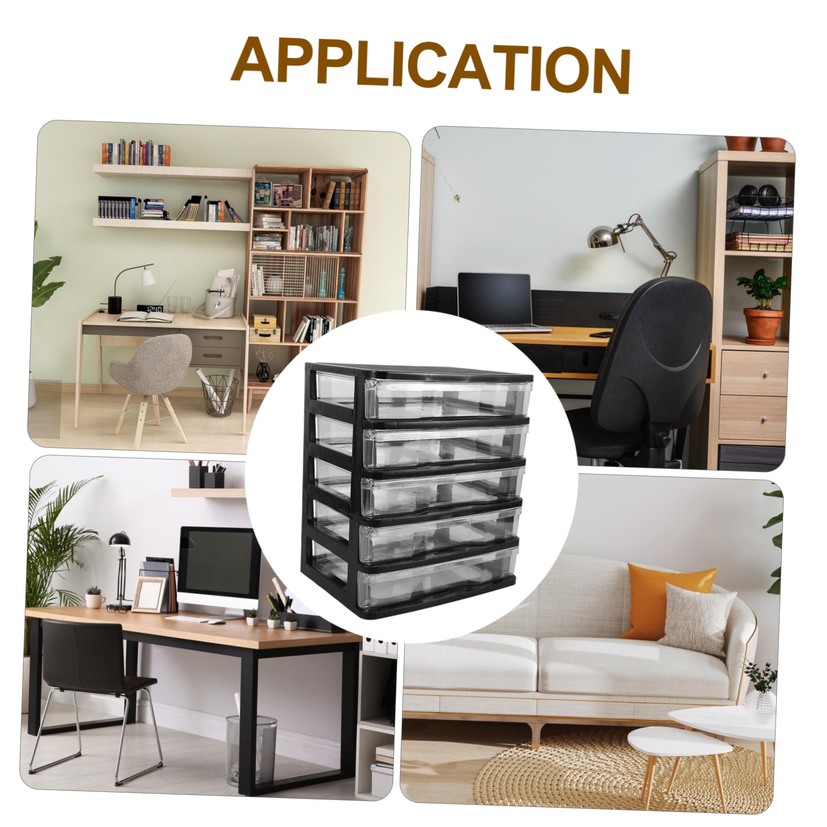 Operitacx Organizador de Escritorio Multicapa Cajones Transparentes Negro