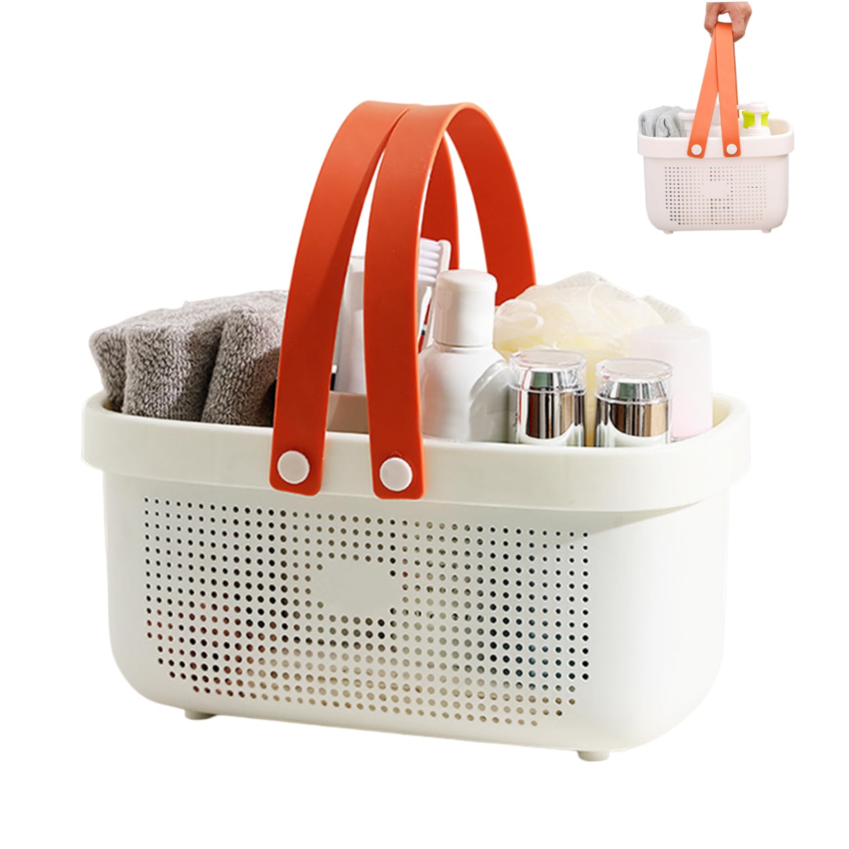 Cesta de limpieza para organizar el baño y llevar la ducha en orden