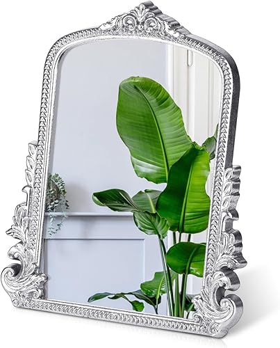 Miniatura 9 de Espejo de maquillaje vintage, espejo de tocador de escritorio antiguo tradicional de mesa, de pie, colgar o montar en la pared, espejo de vestir