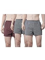 Dollar Pack of 3 Cotton Checkered Men Boxer
