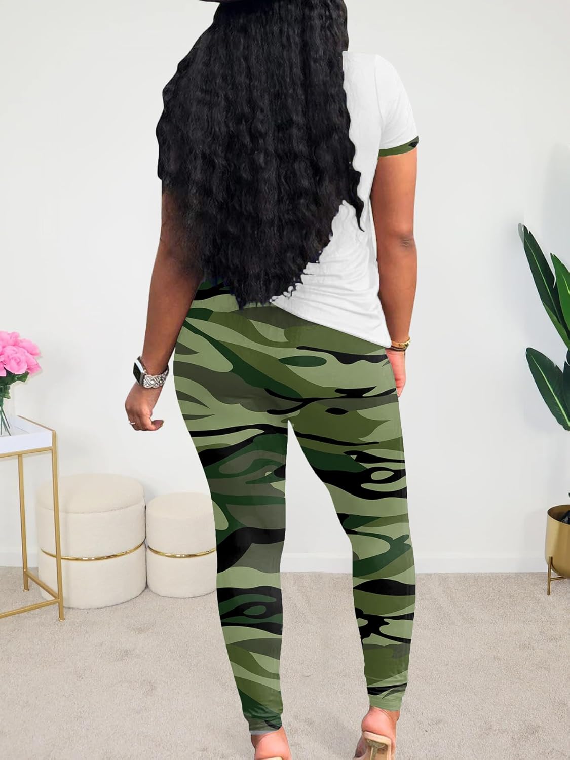 Lounge Sets for Women 2 Piece Summer Casual Jogger Workout Outfits Short Tops Long Pant Sweat suit leggings set - Image 4