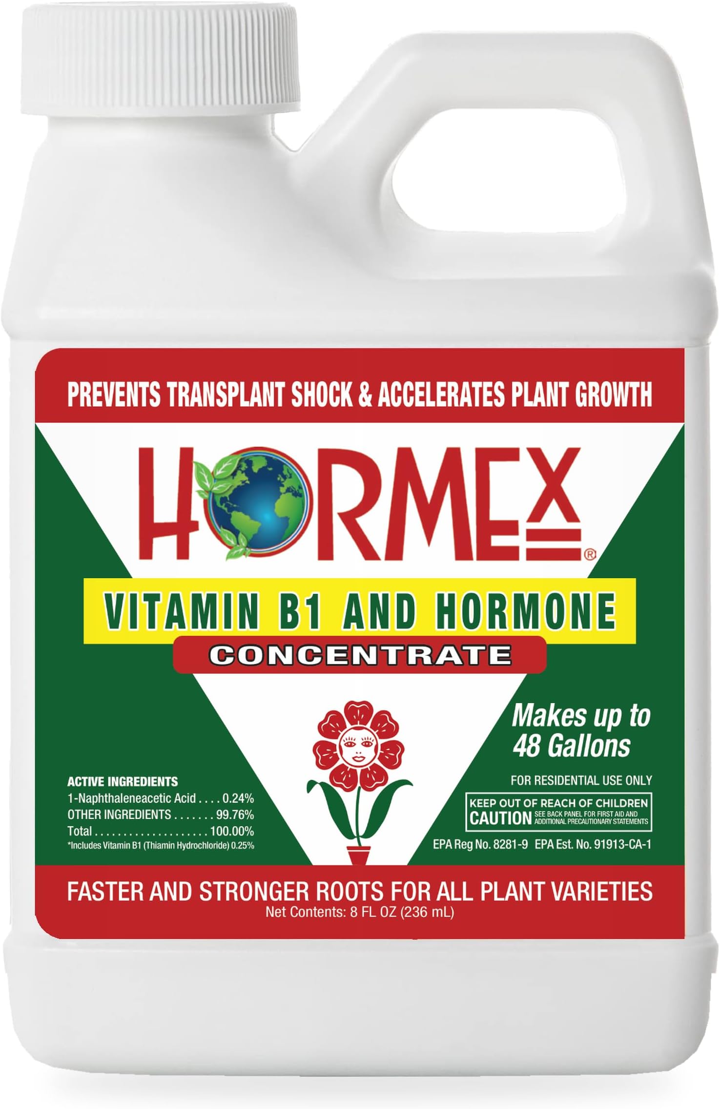 Hormex Liquid Rooting Hormone & Vitamin B1 for Transplanting, 8 fl oz