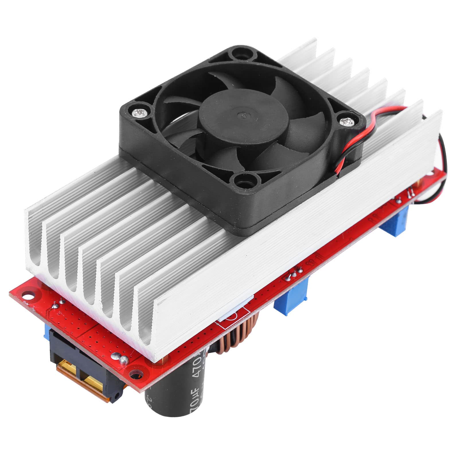 Module d'Alimentation DC-DC 1500W, Convertisseur Boost Constant 10-60V à 12-97V, 30A, pour Charge Solaire LED, avec Ventilateur