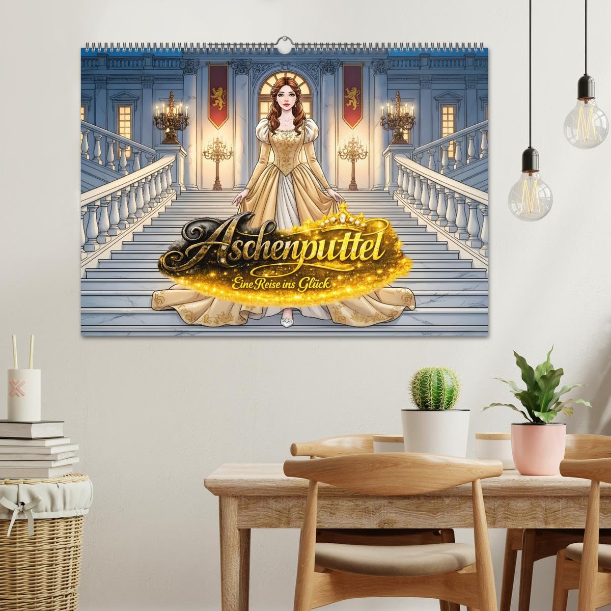 CALVENDO · Aschenputtel – Eine Reise ins Glück (Kalender 2027) | DIN A2 Querformat · Wandkalender · märchenhafter Wandkalender mit zwölf kunstvollen Illustrationen zu Aschenputtel