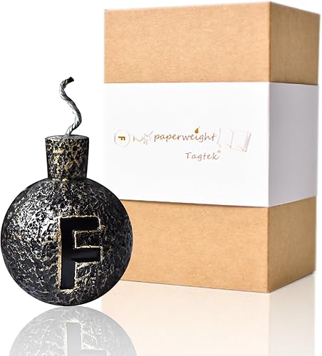 F Bomb pisapapeles, hilarante, decorativo y único, decoración de escritorio y peso de libro, divertido regalo de broma para compañeros de trabajo y