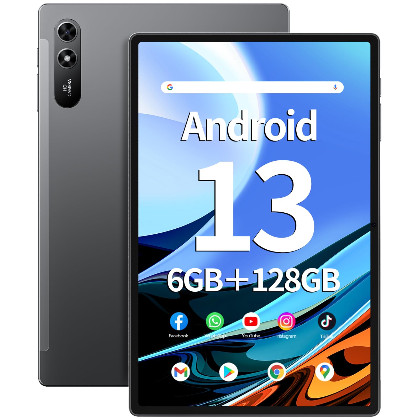 SGIN Tablet 10.51 Inch Android 13 Tablet PC 6GB RAM 128GB Storage