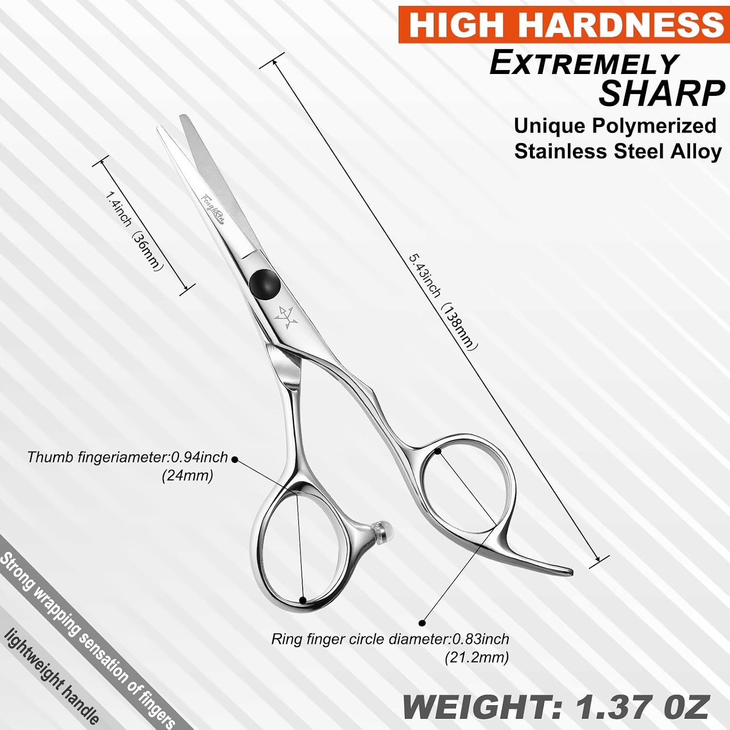 High-end Professional Extremely Very Sharp Barber Hair Cutting Scissors Hairdresser Shears For Hair 4.5 Inch Haircut Scissor Made Of Stainless Steel Alloy For Hairdressing Salon and Home Use