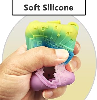 JCHPINE シリコンカバーケース Bitzee ディズニー インタラクティブデジタルペット用 | Bitzee Disney Virtual Electronic Pet Case ストラップ付き保護スキンスリーブ レインボー