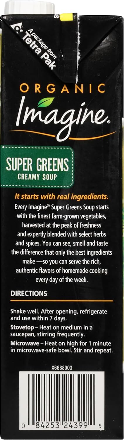 Imagine Organic Super Greens Creamy Soup 32 fl. oz (Pack of 6)