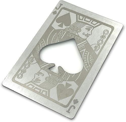 Miniatura 8 de Abrebotellas de metal de acero inoxidable plateado con patrón grabado (estilo Q, 1PCS)