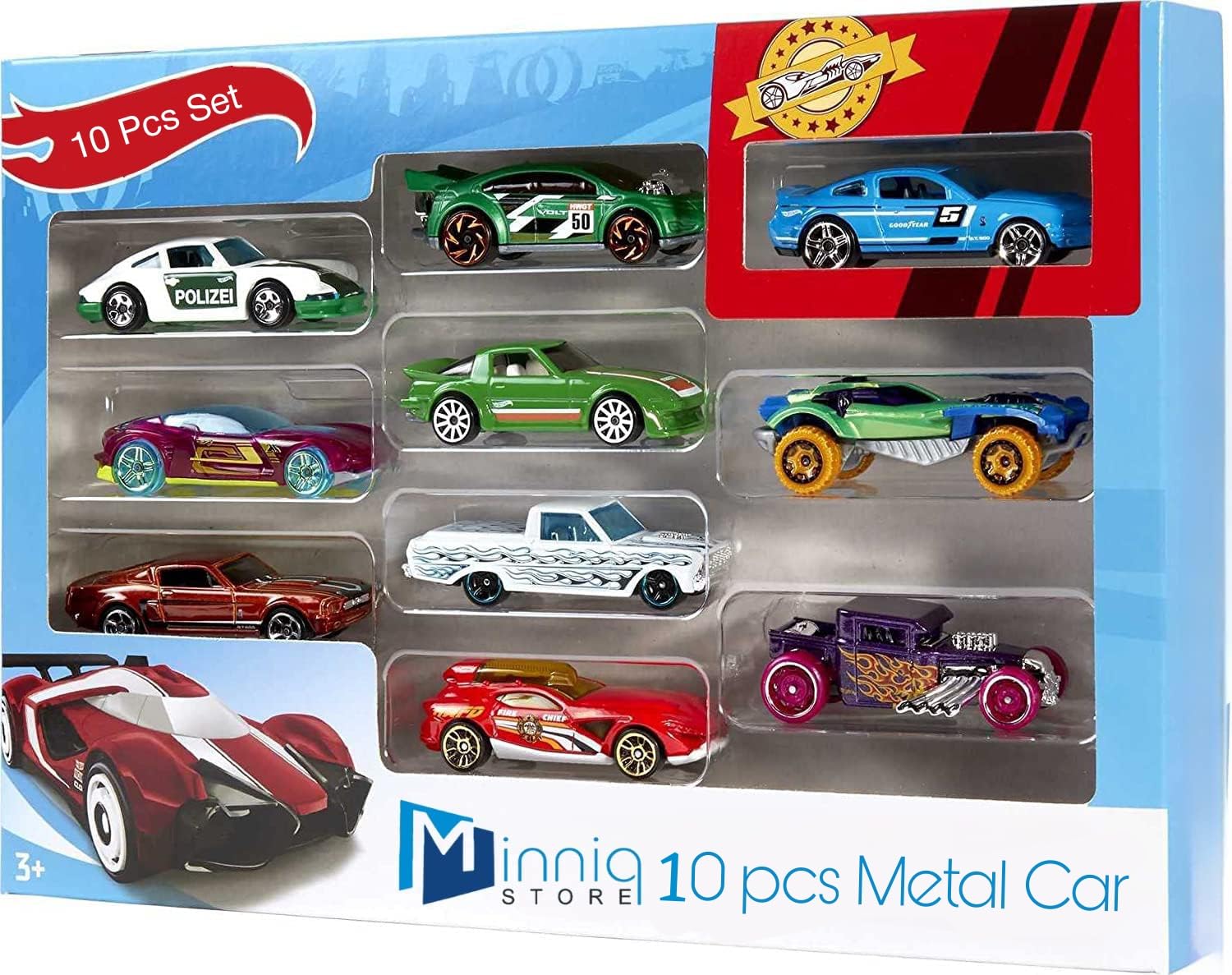 Minniq STORE Exclusive Collection of Play Set 10 pcs Toy Vehichals Play Set Metal Die Cast Mini Racers Cars for Kids (B0BMXDZ9Q5) Amazon Price History, Amazon Price Tracker