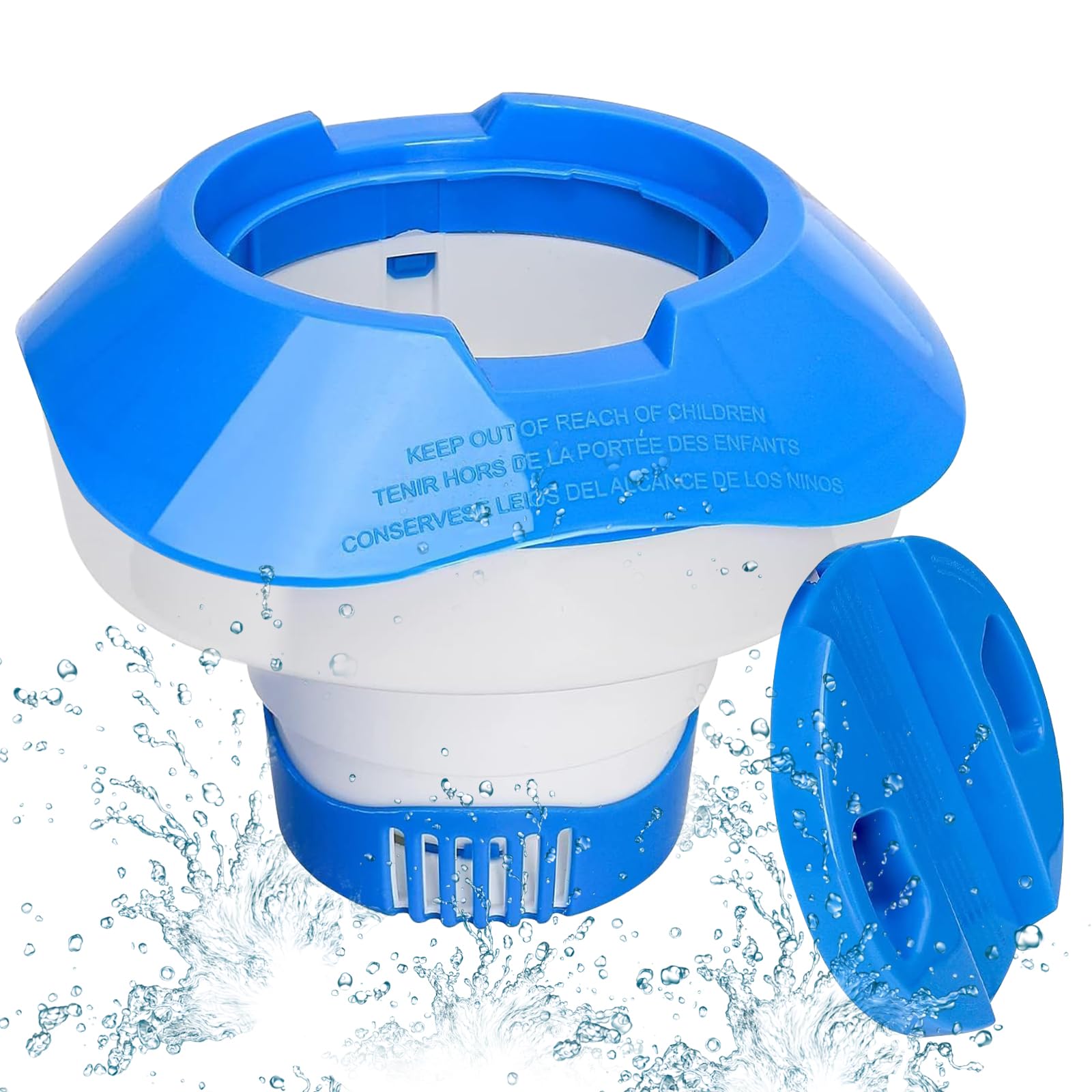 YEAMLTE Dosificador Cloro Piscina, Dispensador Cloro Piscina, Flotador Cloro Piscina, Dispensador de Cloro, Dispensador Quimico Piscina, Dispensador Cloro Flotante Piscina, Jacuzzis, Spas, Fuentes