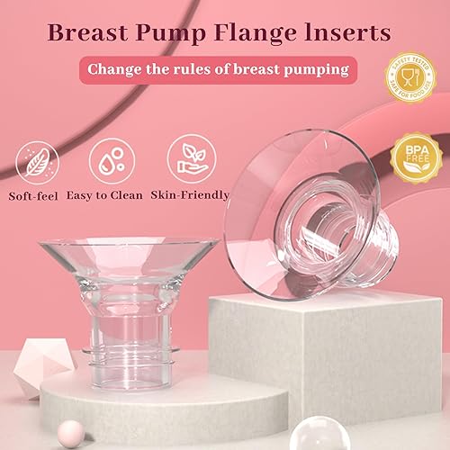 Miniatura 2 de 6 piezas de inserción de brida de 0.669 in, compatible con MedelaTSRETEmomcozy, inserto de silicona sin BPA para protector de extractor de leche