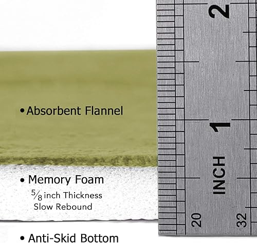 Vista 12 de Flamingo P Tapete de baño de espuma viscoelástica, extra largo, antideslizante, absorbente de agua, grueso, suave, lavable, 47 x 17 pulgadas