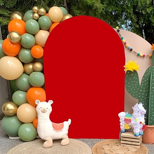 Miniatura 10 de Cubierta para arco de boda, cubierta de arco de globo beige de 2.6 x 6 pies, cubierta de arco de elastano para arco de Chiara Boho para actividades