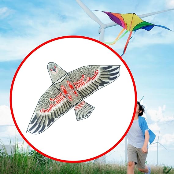 Kite Decoy Single Line with String Play Fun Animal Kite Bird Kite for Park Boy Girls Outdoor Activities Outside Summer, with White, 72CMX7CMX2.2CM