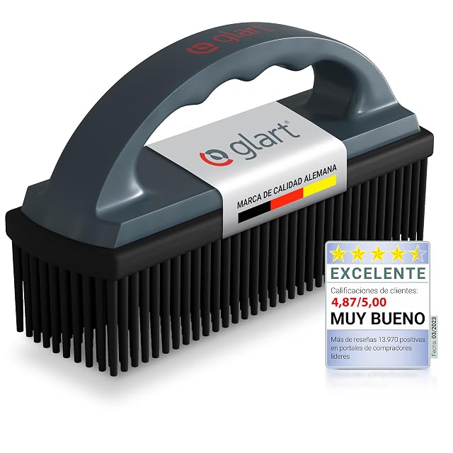 Glart 44THB Cepillo Removedor de Pelos de Mascotas - Silicona Antiestática para Pelo de Perros y Gatos