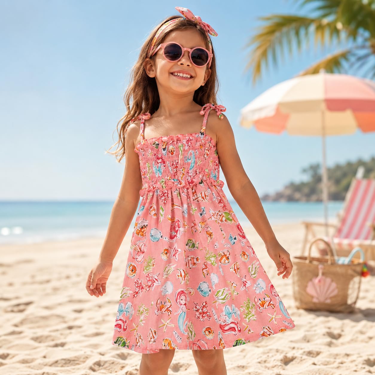 Mayoral Vestito Bambina 3-9 Anni in Cotone Estivo – Abito Bambina Mayoral con Fantasia Frutta, Spalline Annodate e Gonna Morbida, Outfit Estate Fashion Bambina Modello 3954