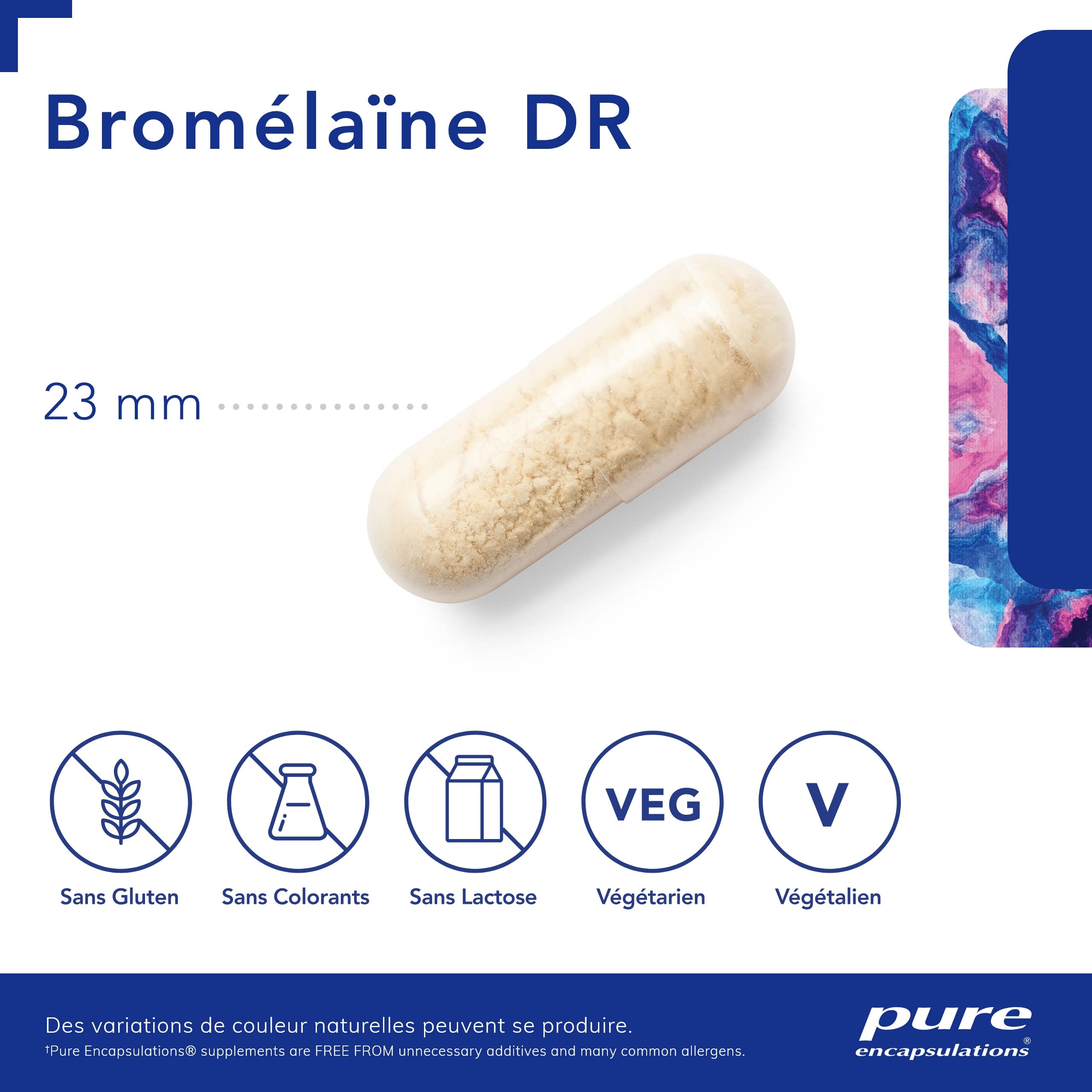 Pure Encapsulations - Bromélaïne DR - Enzymes Végétales Extraites de l'Ananas - Contribue au Maintien de la Fonction Digestive Normale - 30 Gélules Véganes