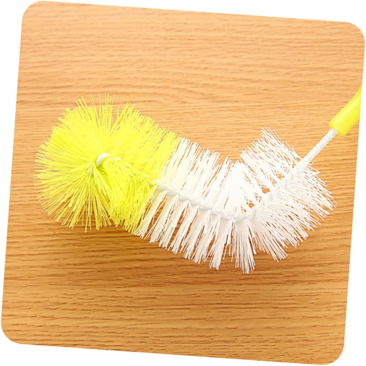 Gatuida 6pcs Colorful Handle Bottle Brush Flexible Round Cup with Stainless Steel Handle for Washing Bottles Mugs and Wine Glasses Random Color