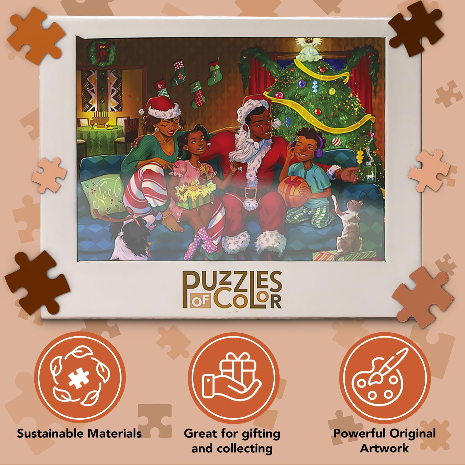 Puzzles of Color Comfort & Joy by Paul Kellum – 500-Piece Puzzles for Adults, Colorful Artwork Jigsaw Puzzle & Relaxing Brain Game for Family Game Night Fun & Gift Giving with Friends (16"x20")