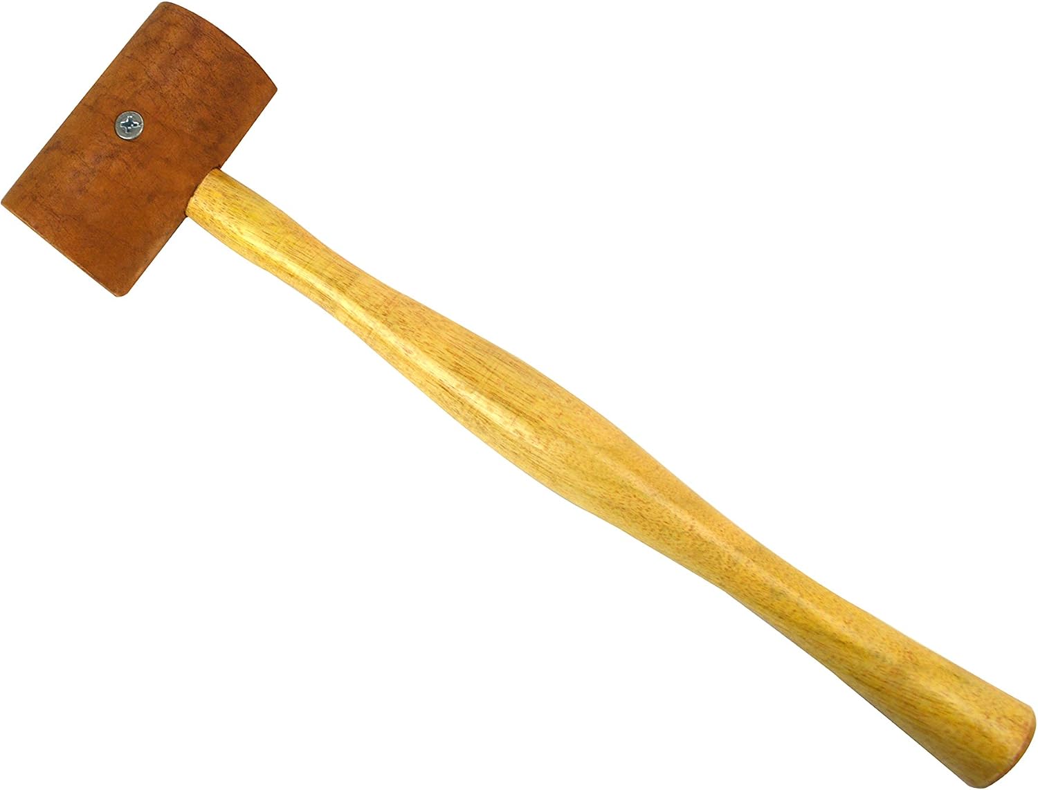 1-3/4" Extra Soft Non-Coated Natural Rawhide Mallet Hammer Non-Marring Jewelry Making Metal Forming Stamping Leatherwork Tool