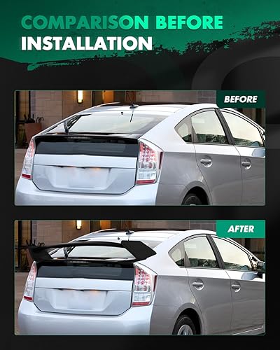 Miniatura 245 de SCITOO Spoiler Wing GT Style Universal 52" ABS Brillante Carbono Aspecto Trasero Alerón Alerón