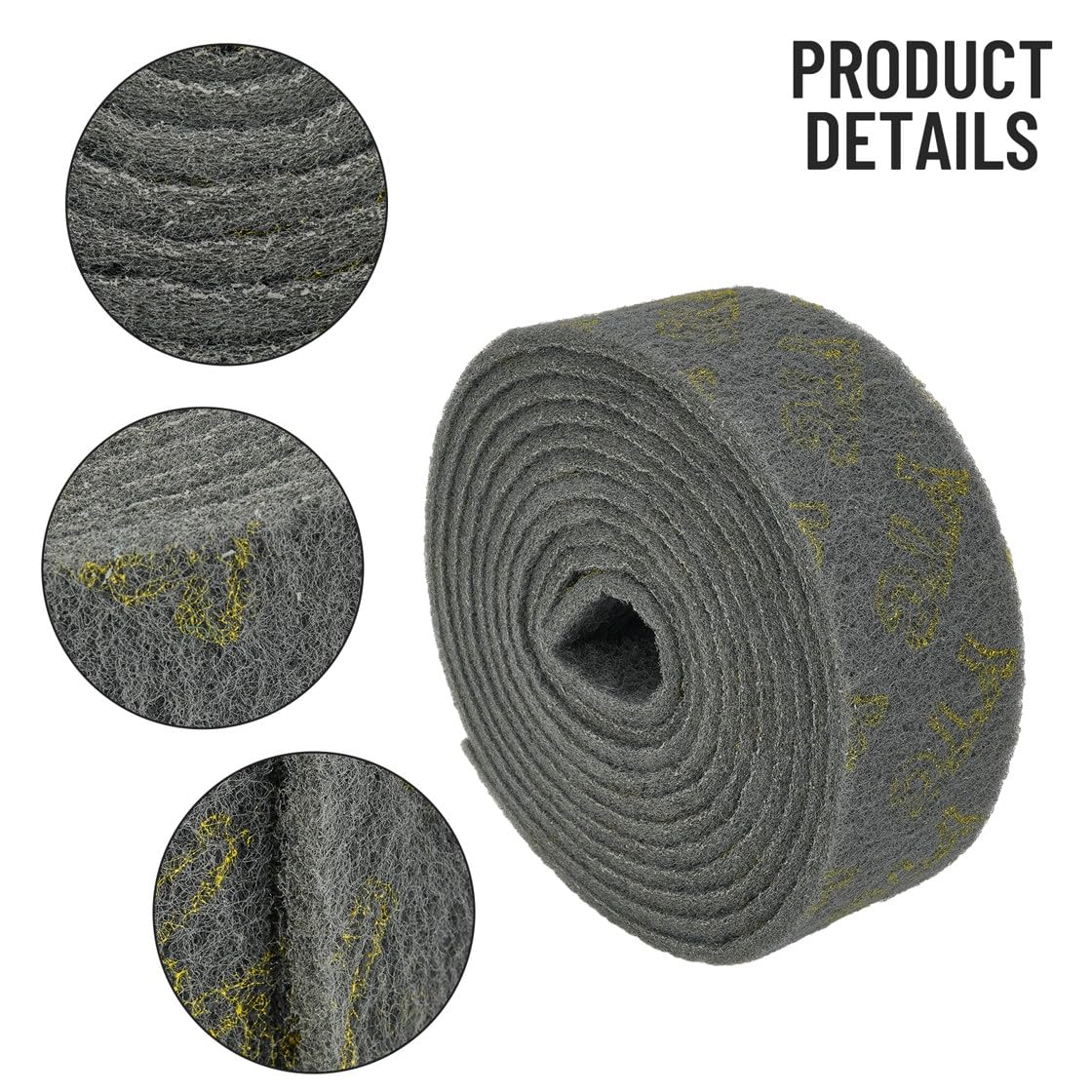 Spugna abrasiva 6M Resistente alle Alte Temperature per superfici della Cucina e Pavimenti in Piastrelle (10 cm x 6 Metri)