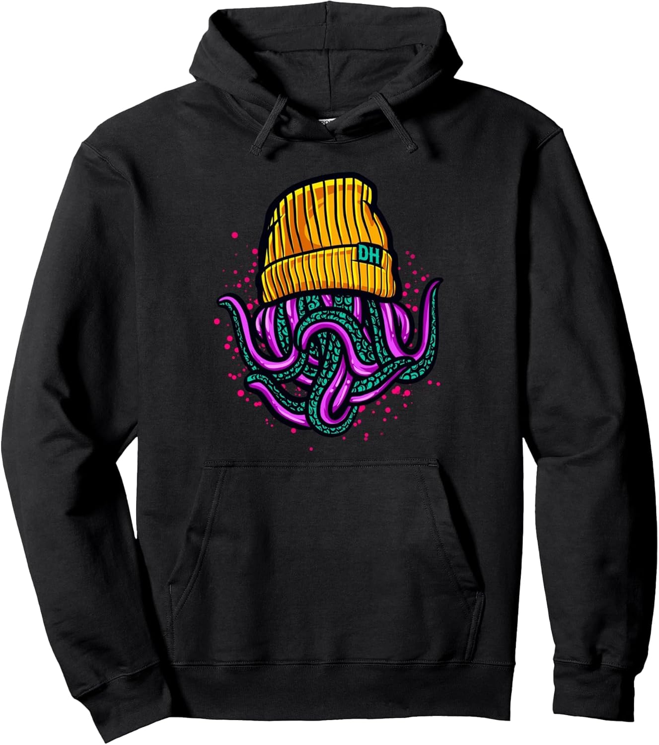 Octopus with Beanie Pullover Hoodie