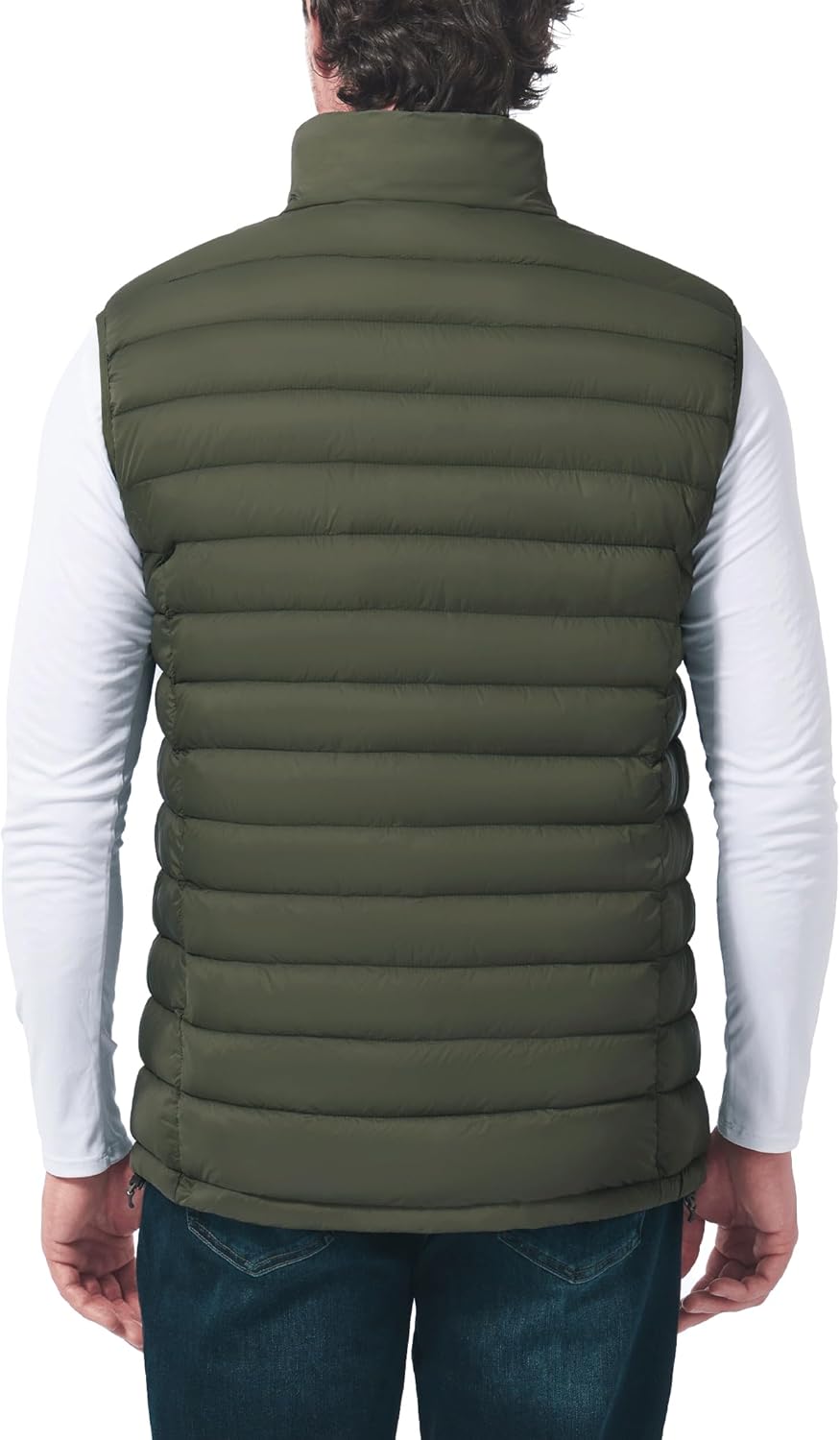 Men's Lightweight Packable Puffer Vest Outerwear Insulated Winter Sleeveless Jacket for Hiking Running Travel - Image 2