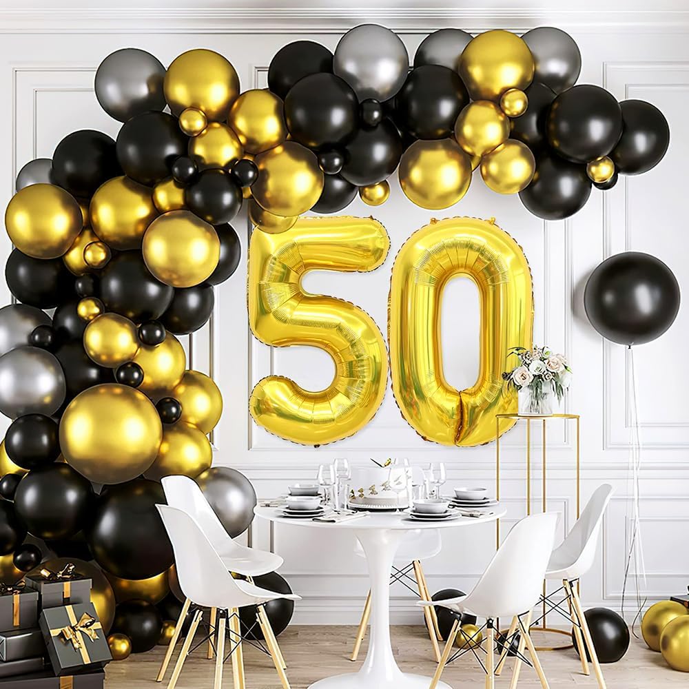 50 Balloon Number 40 Inch Gold Giant Number Balloons 50th Anniversary Balloons 50th Birthday Balloons 50th Birthday Decorations for Her 50th Anniversary Balloons 50 Years Old Number Balloon Decoration - Image 4