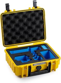 B&W International B&W - Maletín de Transporte para GoPro 9/10/11/12/13-1000 (PP.41), Color Amarillo, Resistente al Agua según certificación IP67, Resistente al Polvo, irrompible e Indestructible,