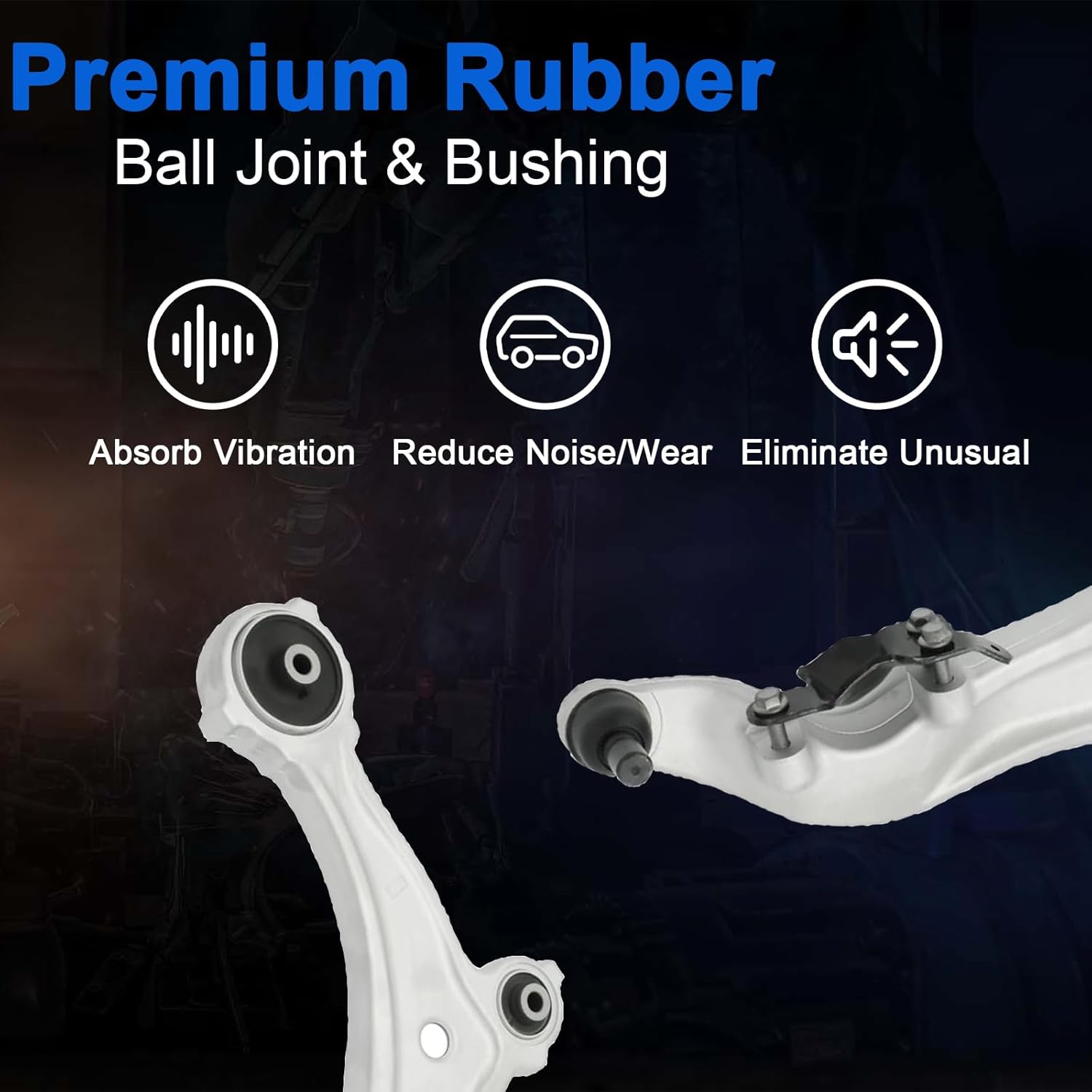 545011JA0A,545001JA0A Front Suspension Kit Lower Control Arm w/Ball Joint& Bushing Compatible With 2011-2017 Nissan Quest