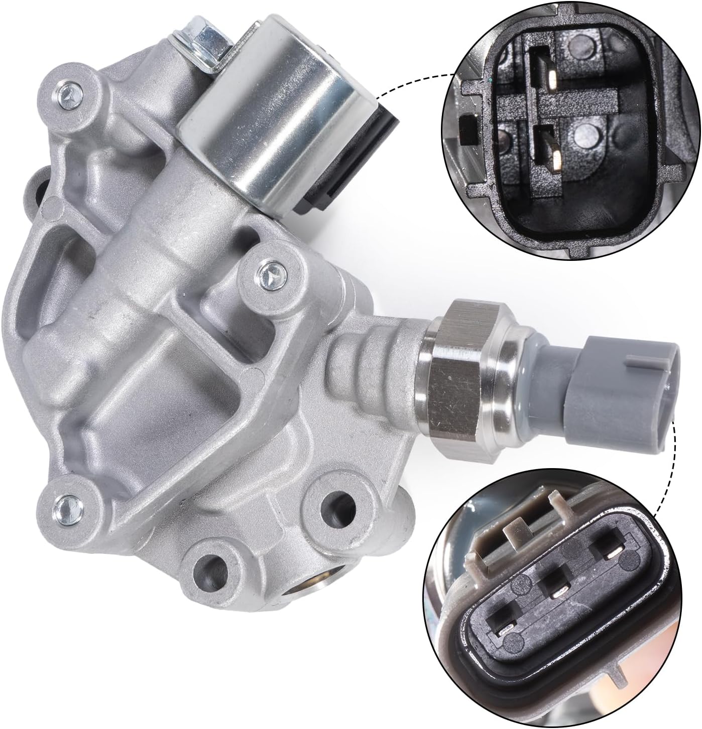 15810RKBJ01 Variable Valve Timing VVT Solenoid Actuator Compatible with Honda Accord 2005 2006 2007 2.4L 3.0L,Odyssey 2005 2006 20073.5L,Pilot 2006 2007 2008 3.5L.