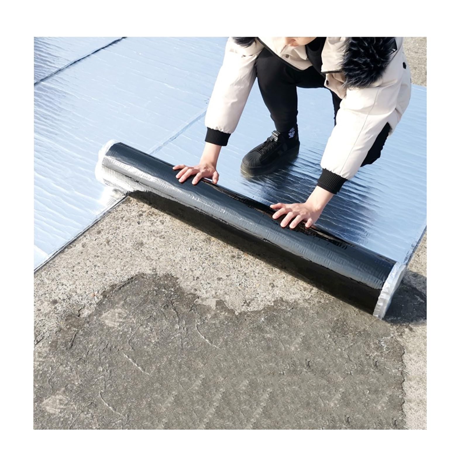 Rollo de membrana impermeable autoadhesivo para reparación de fugas de techo y sellado de tuberías