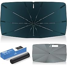 Autorder Windshield Sun Shade Umbrella for 2022-2026 Jeep Grand Cherokee Accessories,Upgraded Ice Crystal Material,Easy Setup Umbrella Sunshade for Car Windshield,100% Sun Blocking