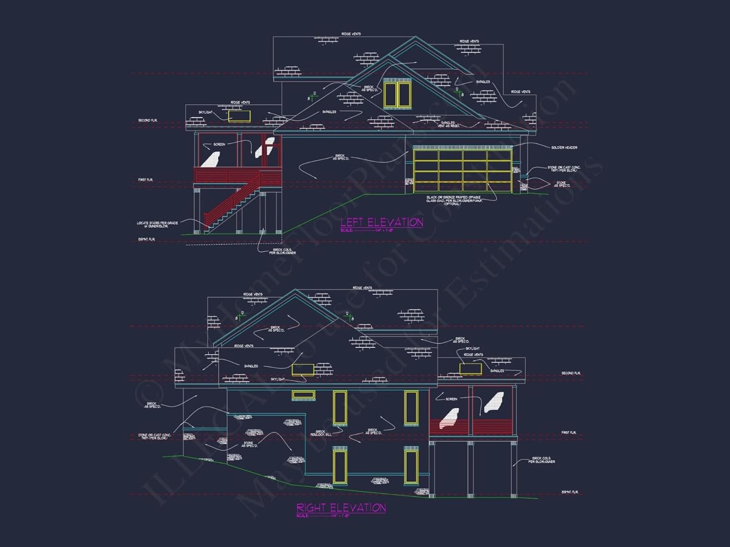 17-1623 HOUSE PLAN - Luxury House Plan with Spacious Blueprint and Architectural Designs