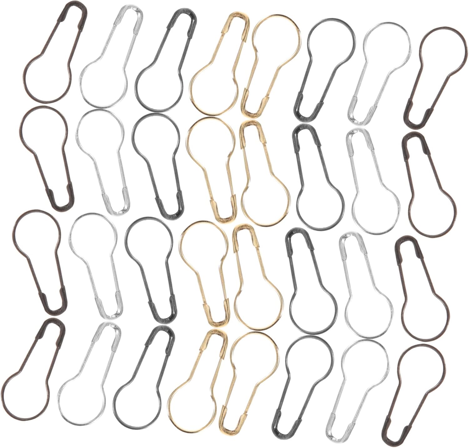 EXCEART 1200pcs Metal Gourd Pins Multi-Function Safety Pins for Clothing DIY Crafts and Sewing Durable Brooch Fasteners Gunmetal for Tagging and Fixing