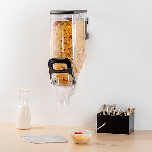 Miniatura 4 de Restaurantware -Met Lux Dispensador de alimentos secos de 3.4 galones, 1 dispensador hermético de cereales - Montaje en pared, control único, 1
