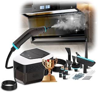16-in-1 Upgraded Steam Cleaner, Battery-Free Handheld Steam Cleaner【2500W Motor-9S Rapid Heating】100% Chemical Free【Includes Extension Tube—Reaches Into Tight Corners】1.8L Tank for Home,Kitchen,Car