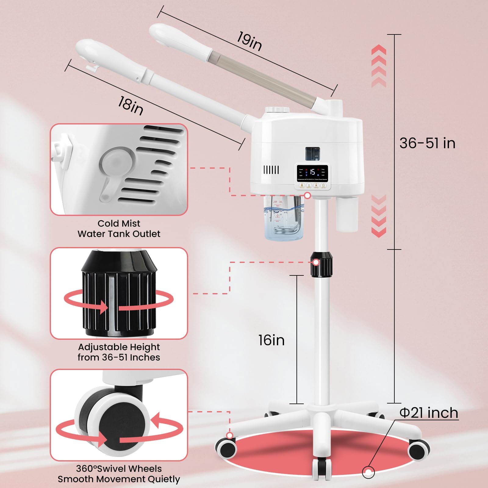 Amazon.com: Professional Facial Steamer, 2 in 1 Facial Steamer
