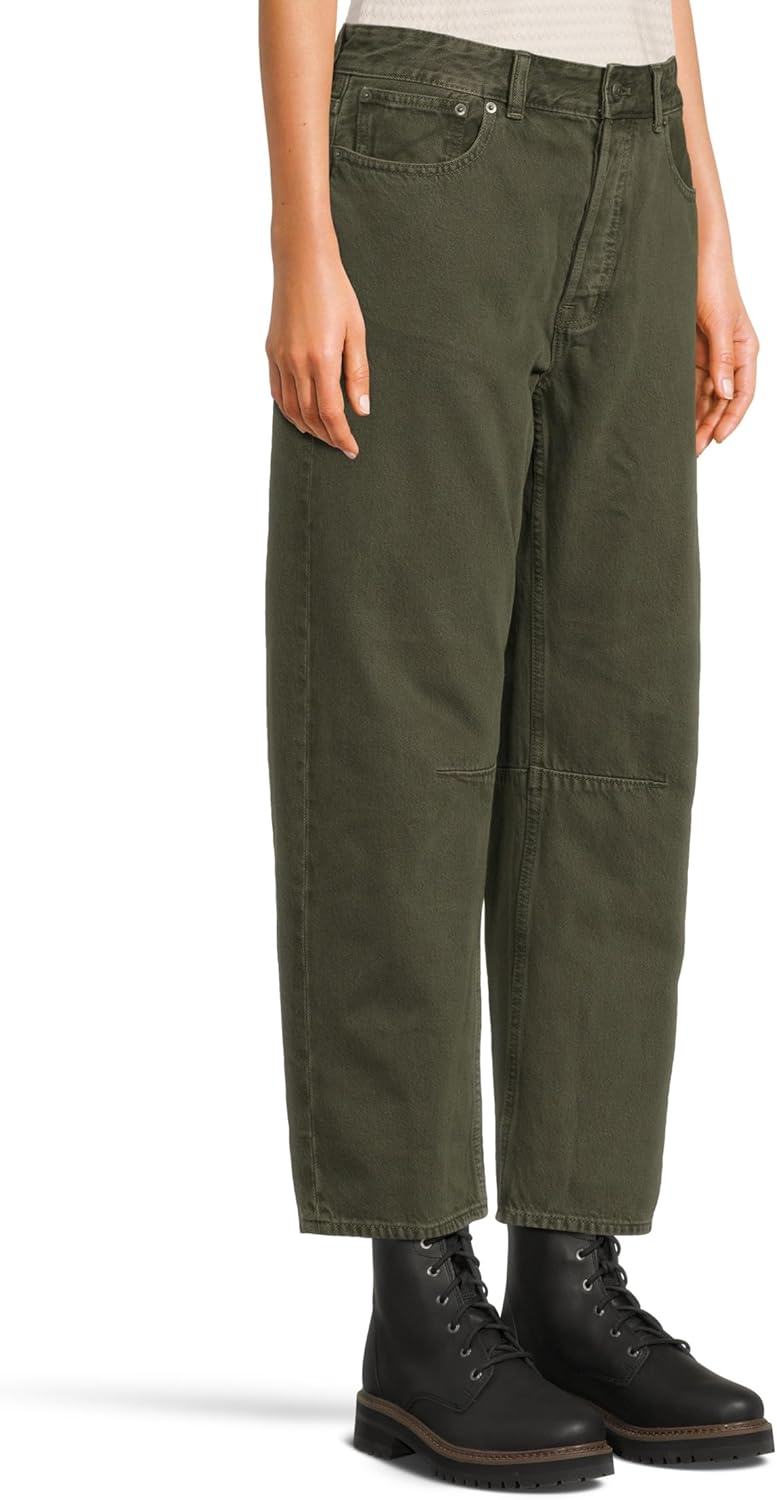 Madewell Womens Darted Barrel-Leg Jean in Mossy Umber - Image 2