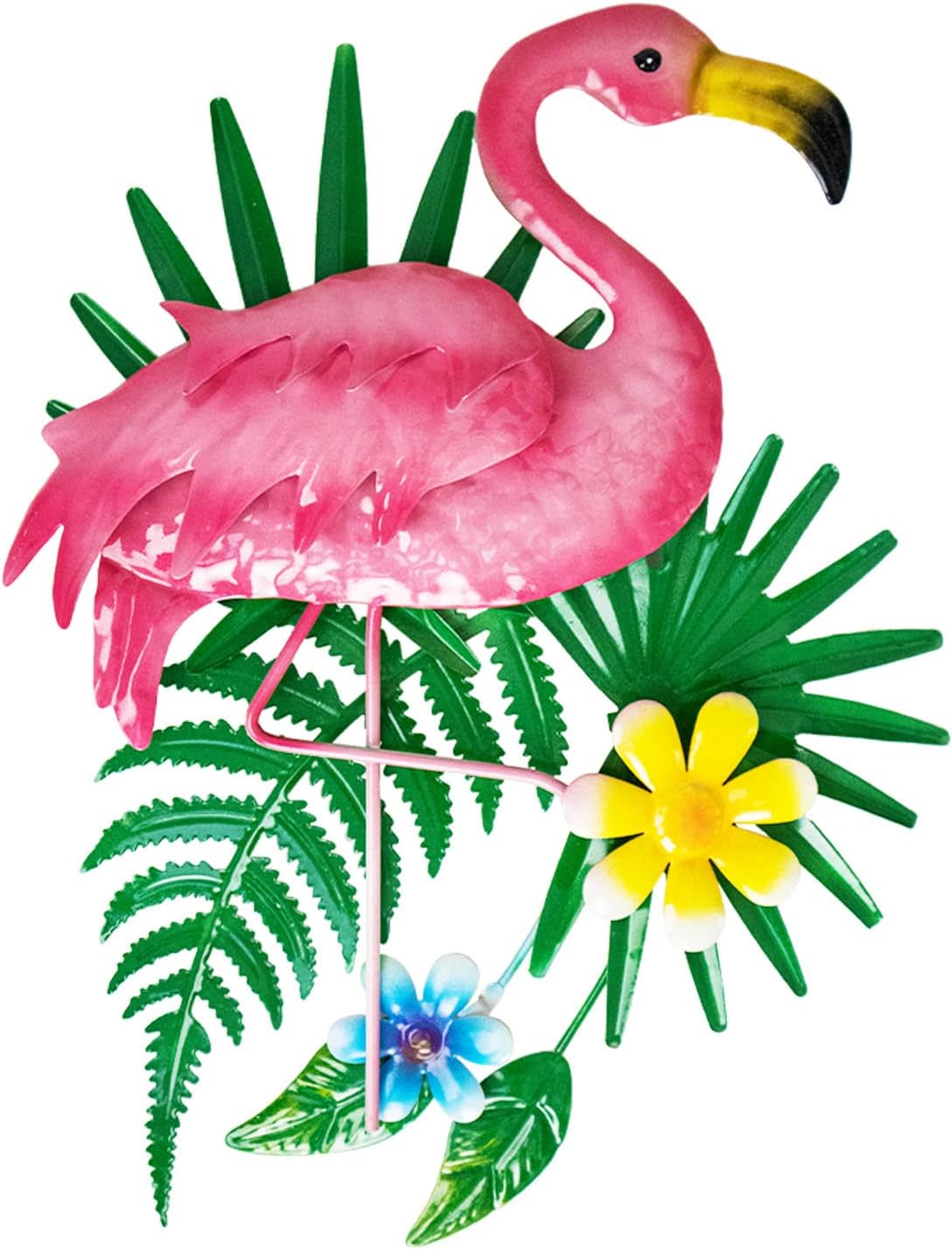 dreamskip Pink Flamingo Wall Decor, Outdoor Metal Wall Art, Flamingo