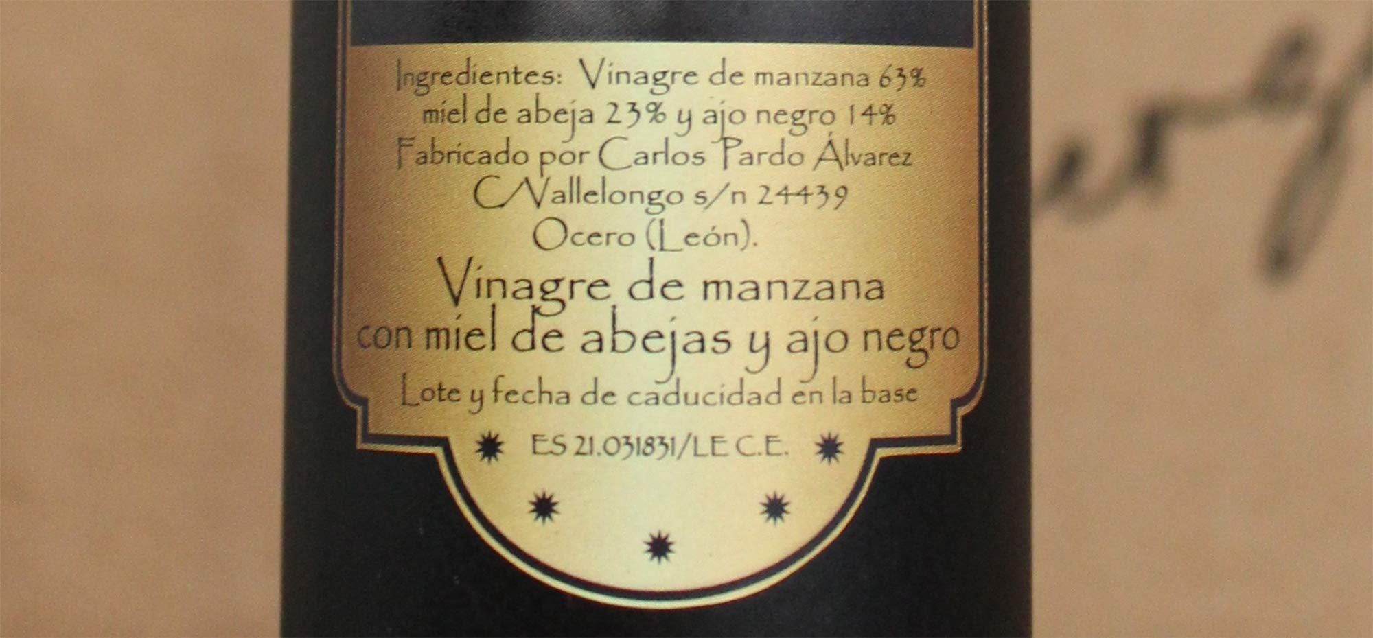 Vallelongo Vinagre de Manzana con Miel y Ajo Negro 250 ml