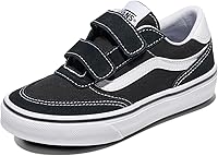 Vans Toddler Brooklyn LS V Low Top Sneakers - Easy Hook & Loop Closure, Suede/Canvas Comfort for Play & First Steps