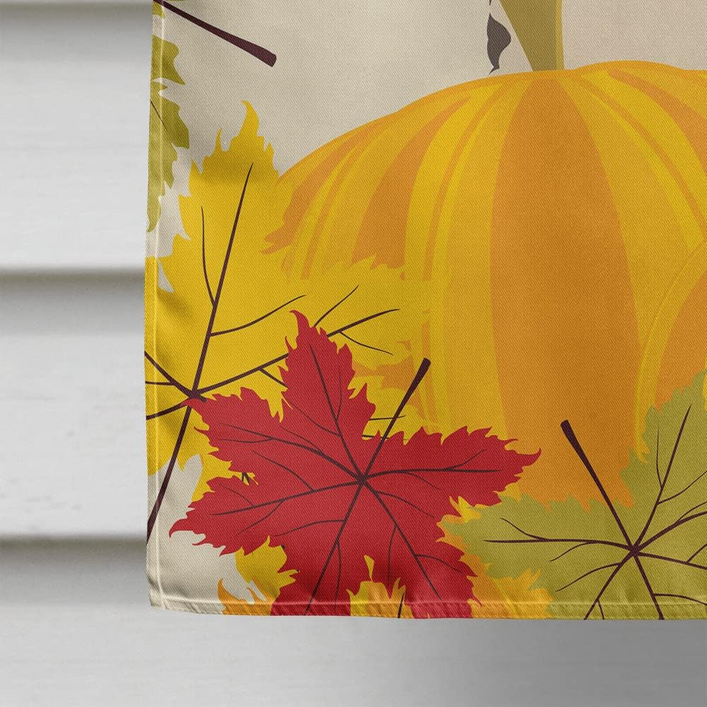 Caroline's Treasures BB2064CHF Buff Poodle Thanksgiving House Flag Large Porch Sleeve Pole Decorative Outside Yard Banner Artwork Wall Hanging, Polyester, House Size, Multicolor