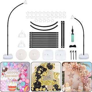 AerWo [Upgraded] Balloon Arch Kit Stand, 8.2ft+6ft Half Arch Balloon Sta...