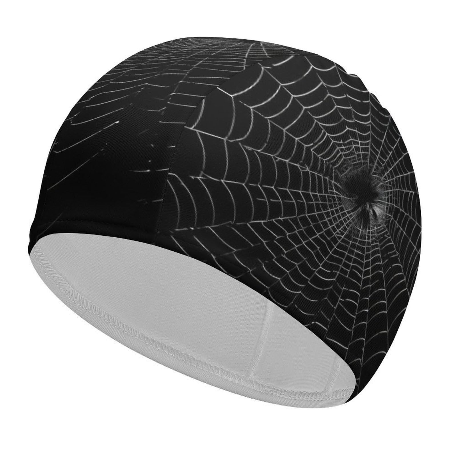 Spider Web Printed Swimming Cap for Men Women Durable Swim Cap Bathing Shower Caps for Short/Long Hair, style