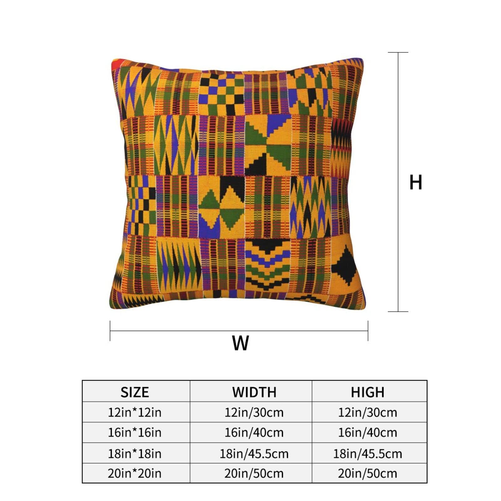African Decor - Set di 4 federe per cuscini, 45 x 45 cm, ornamenti