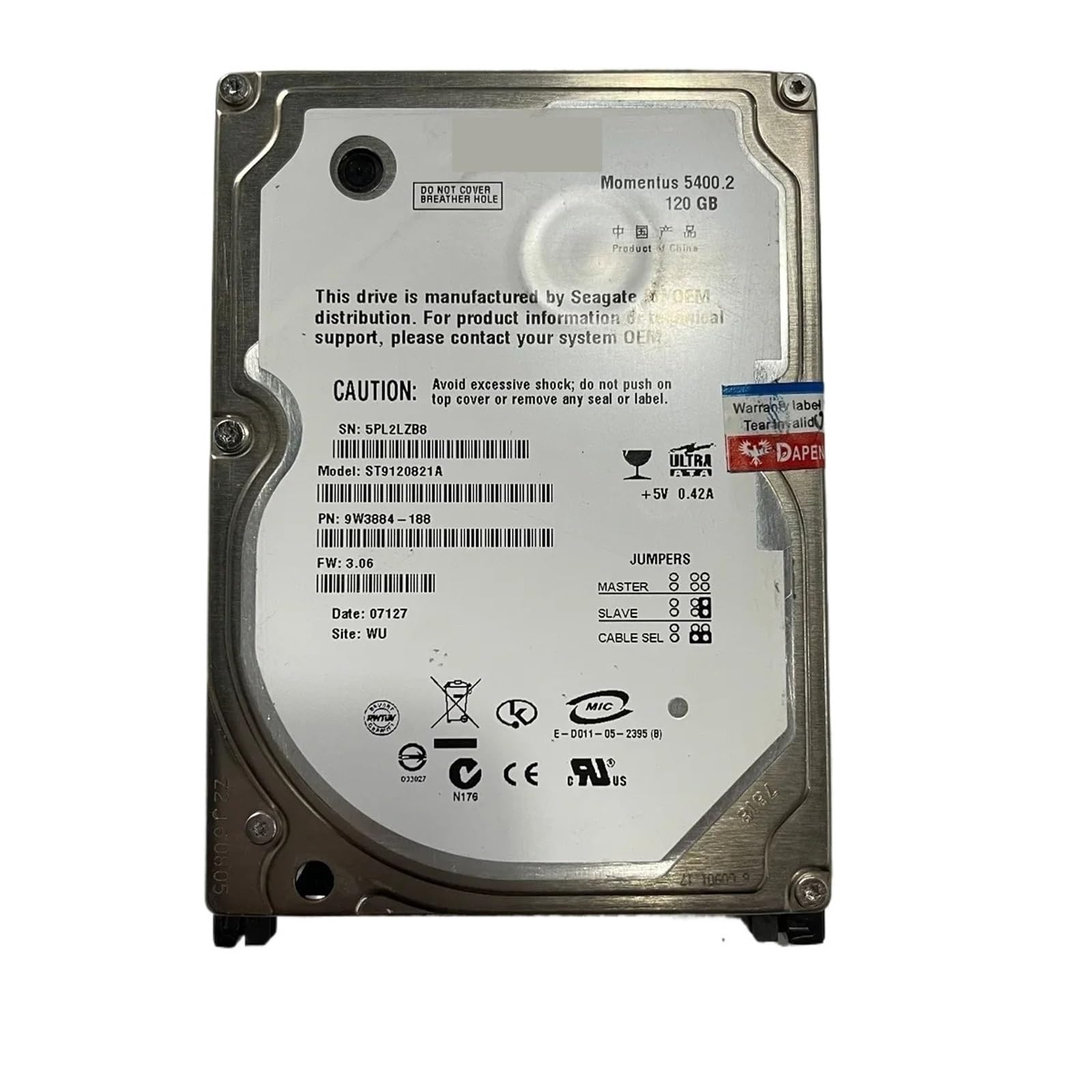 Do 120 GB 5400 obr./min IDE PATA 6.3 cm (ST9120821A) Wewnętrzny dysk twardy HDD | Do 120 GB 5400 obr./min IDE PATA 6.3 cm (ST9120821A) Wewnętrzny dysk twardy HDD